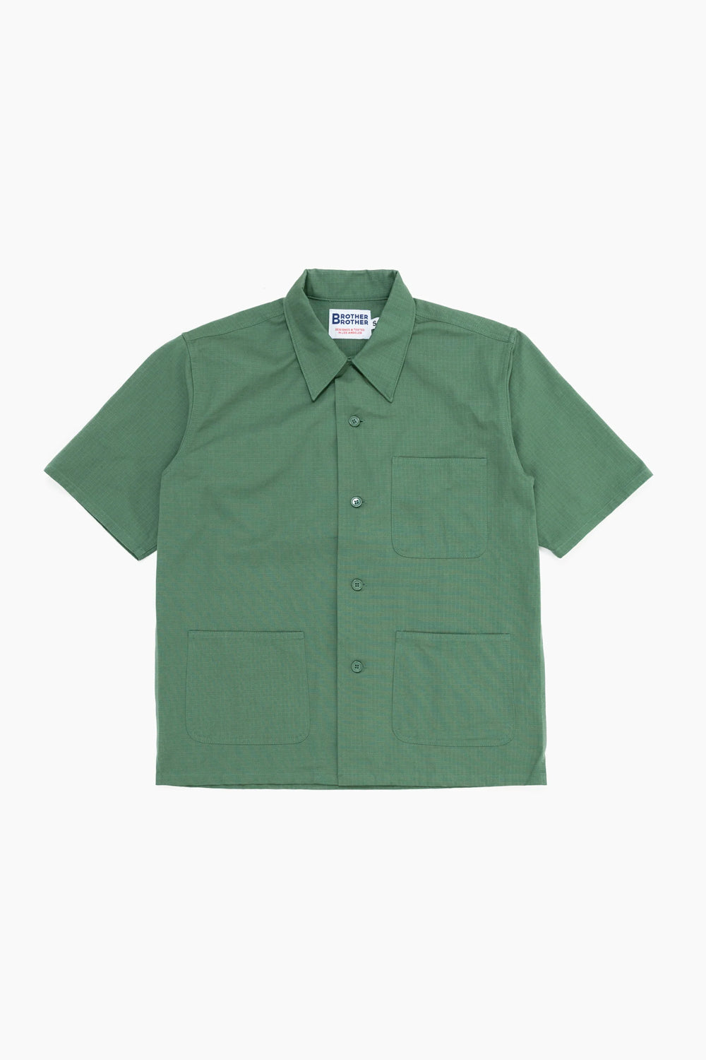 Brother Brother Green 3-Pocket Rip Stop Shirt