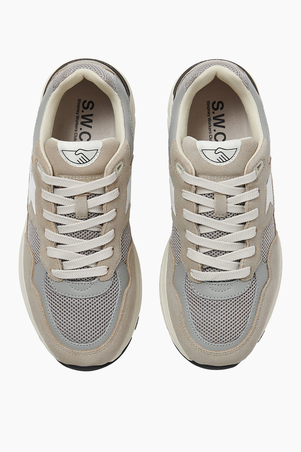 Stepney Workers Club Amiel S-Strike Suede-Mix Light Grey Sneaker