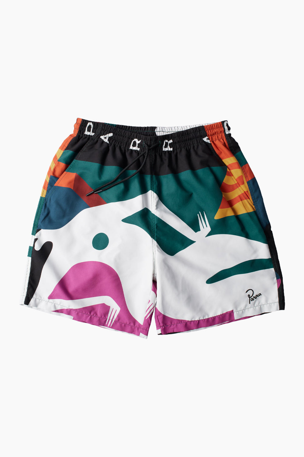 By Parra Beached White Swim Shorts