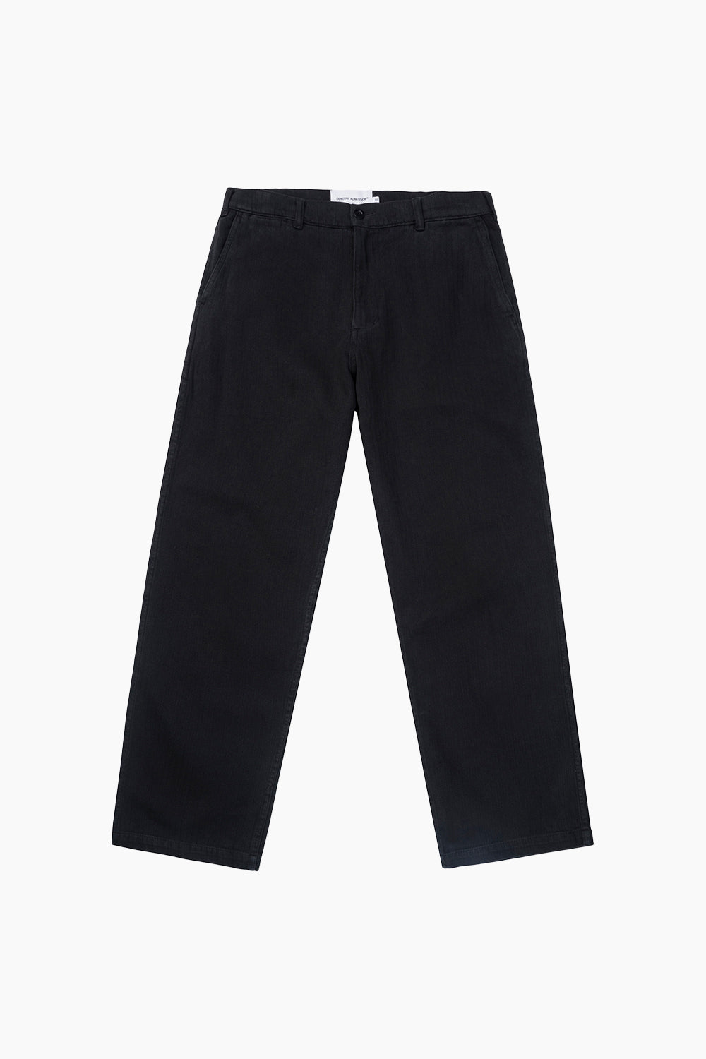 General Admission Black Herringbone Work Pant