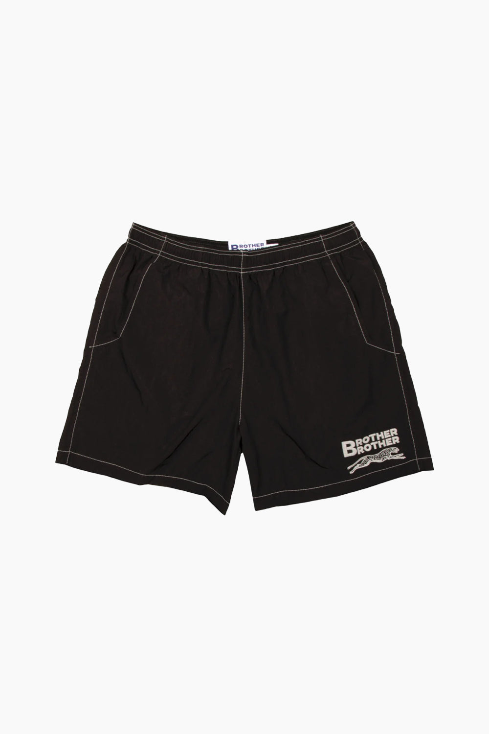 Brother Brother Baggie Black Nylon Shorts