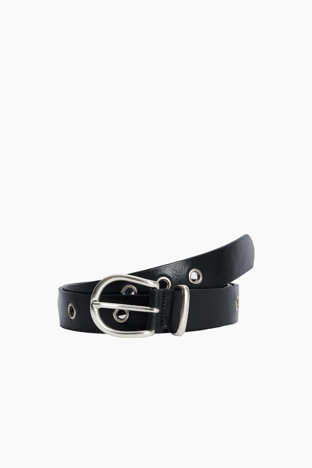 Sunflower Black Eyelet Leather Belt