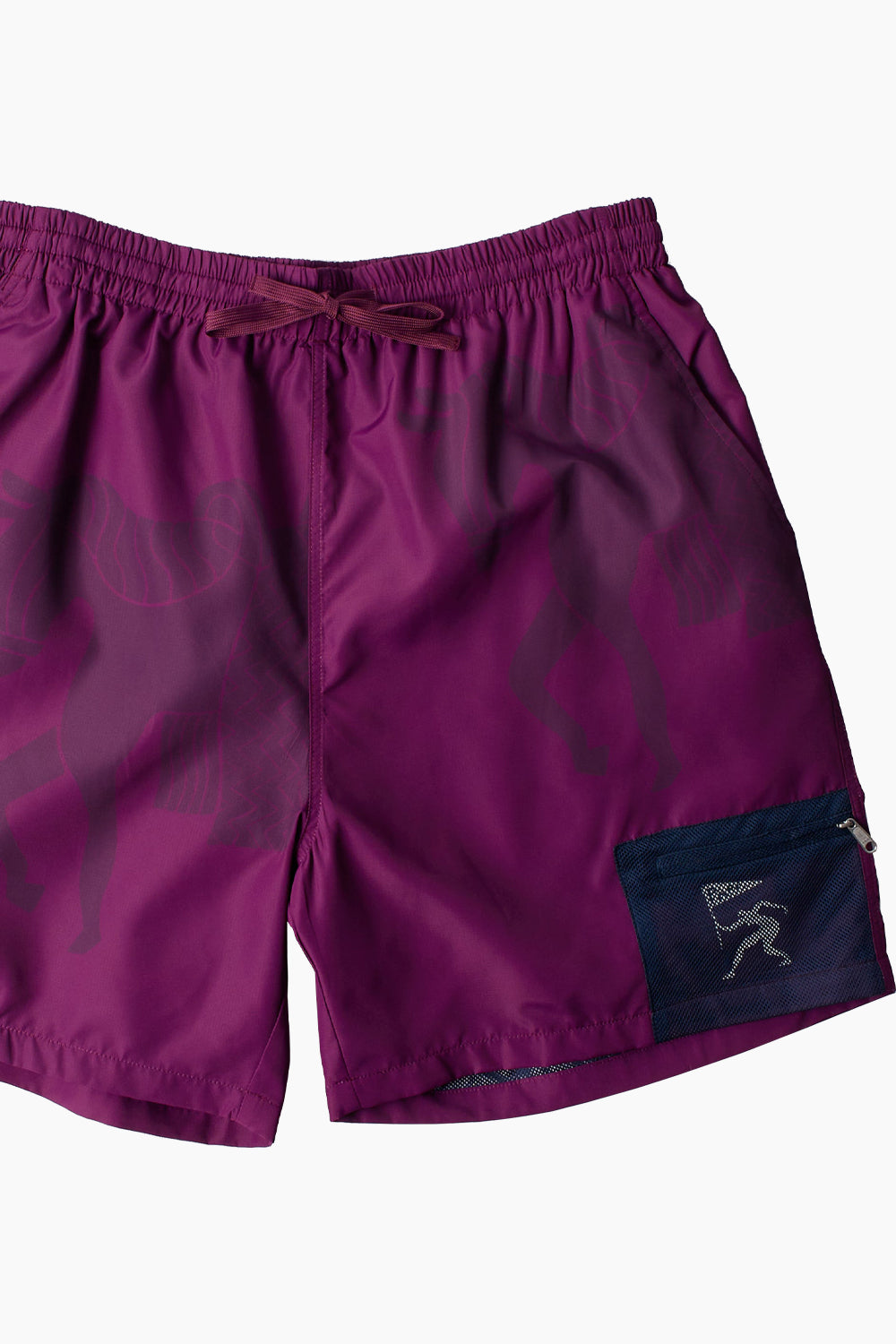 By Parra Horse Shorts Tyrian Purple