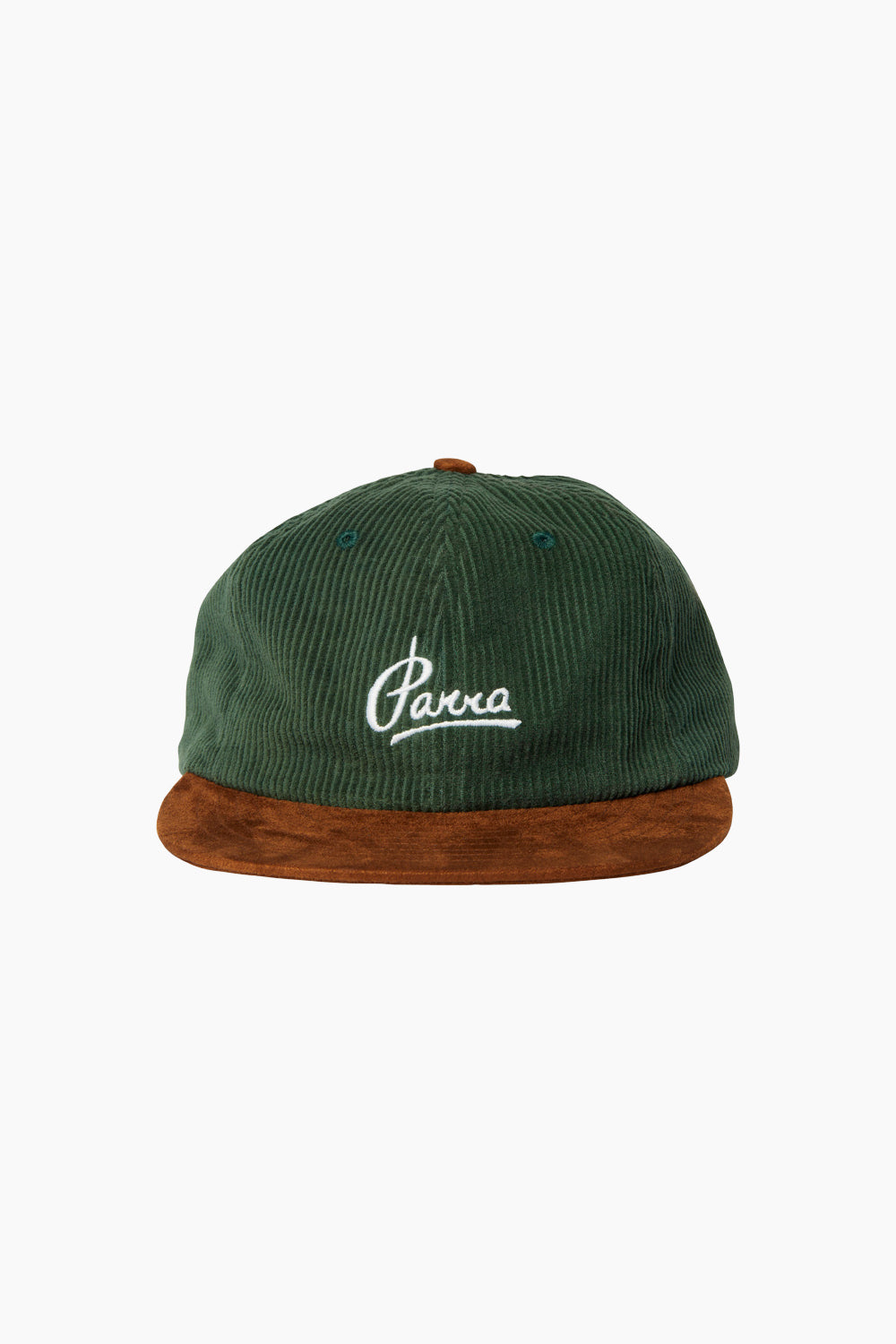 By Parra Pine Green Painters Script Corduroy 6 Panel Hat