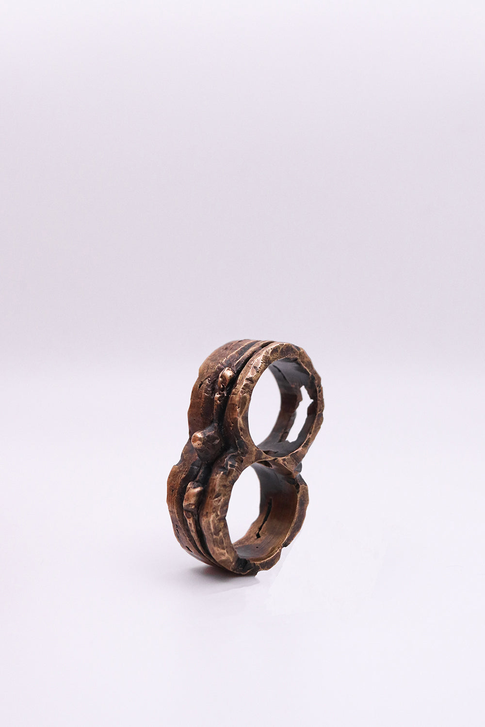 Ian Clapper Bronze Double Ring