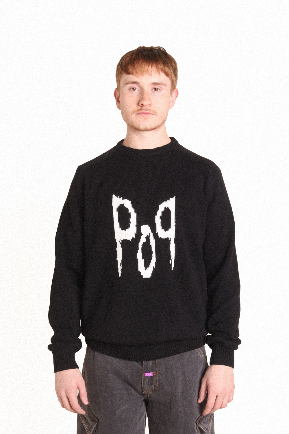 Pop Trading Company Corn Black Knitted Crewneck