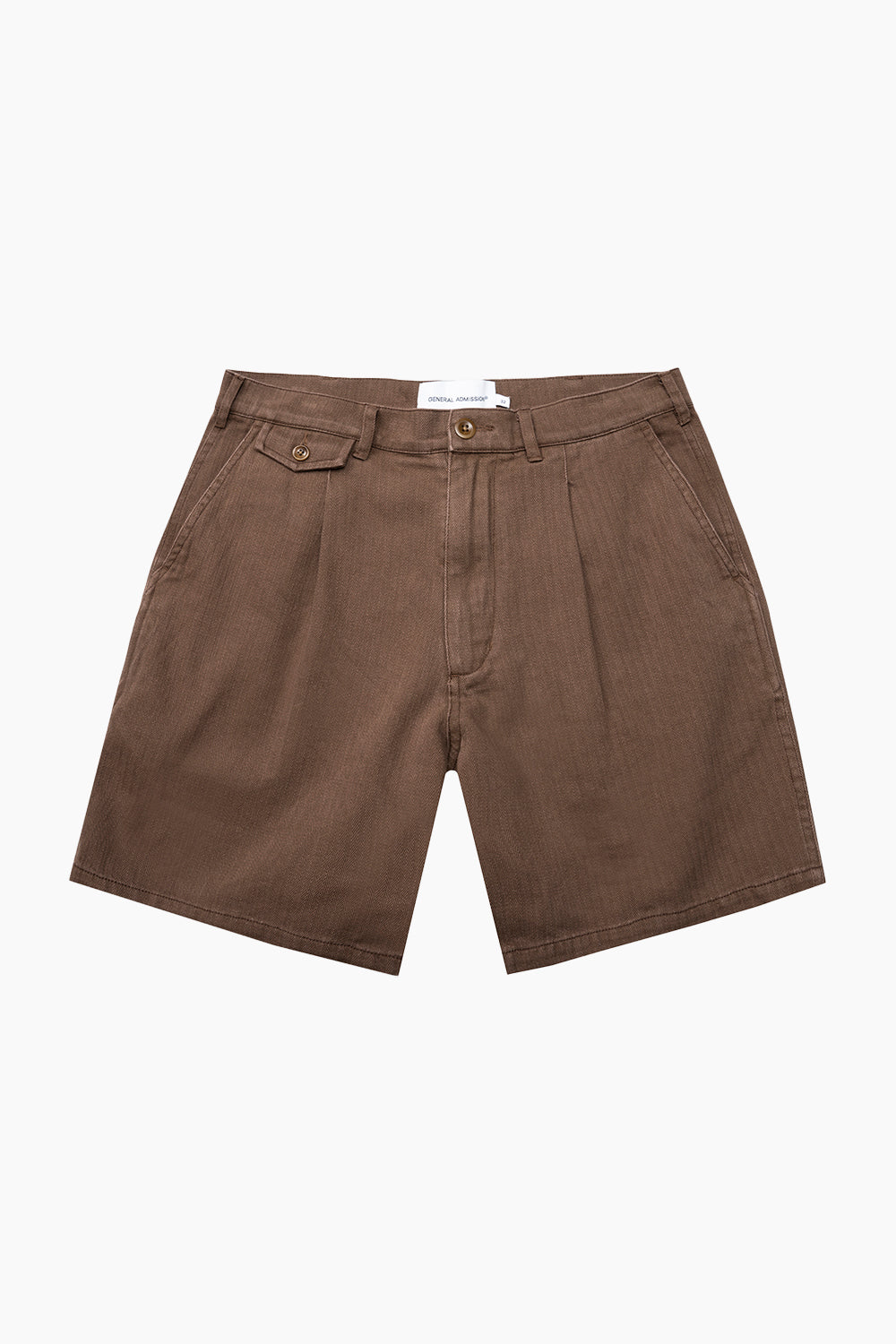 General Admission Brown Pleated Short