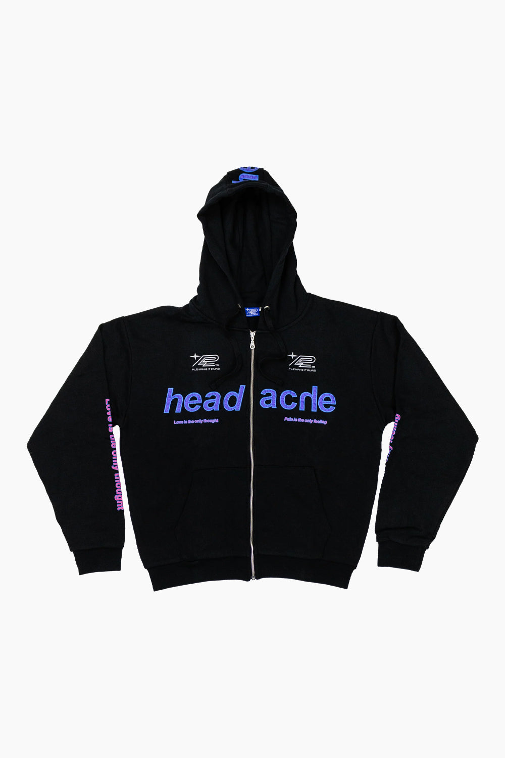 PLZ Make It Ruins Headache Zip Up Hoodie