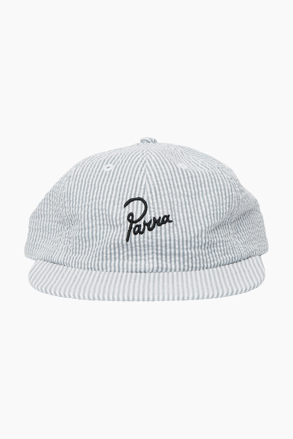 By Parra Seersucker Classic Logo 6 Panel Hat  Grey