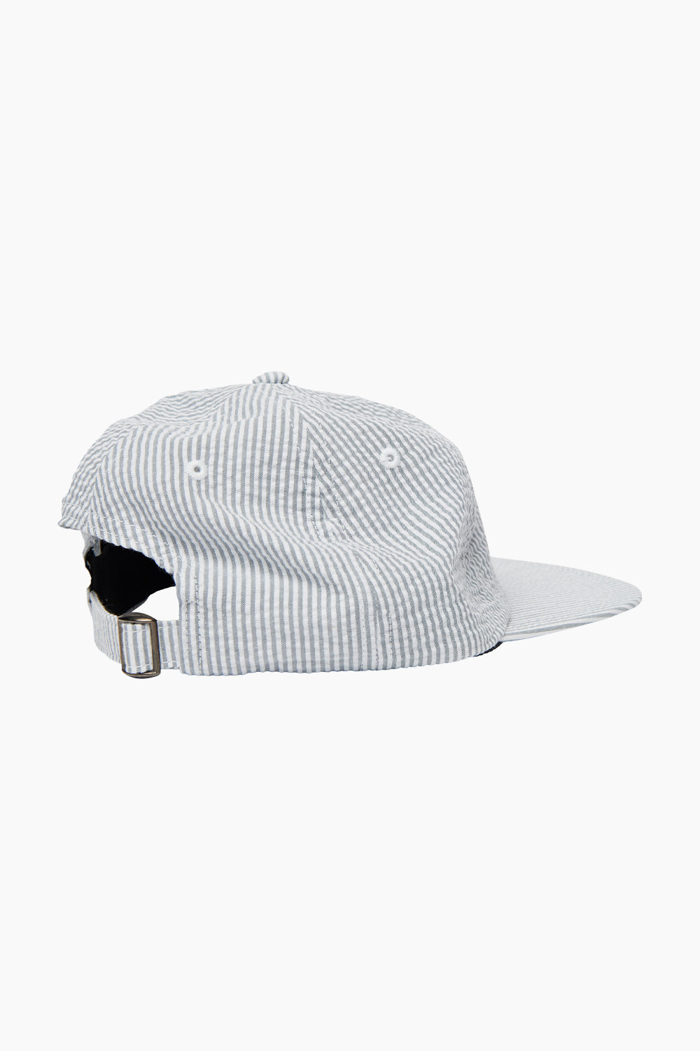 By Parra Seersucker Classic Logo 6 Panel Hat  Grey