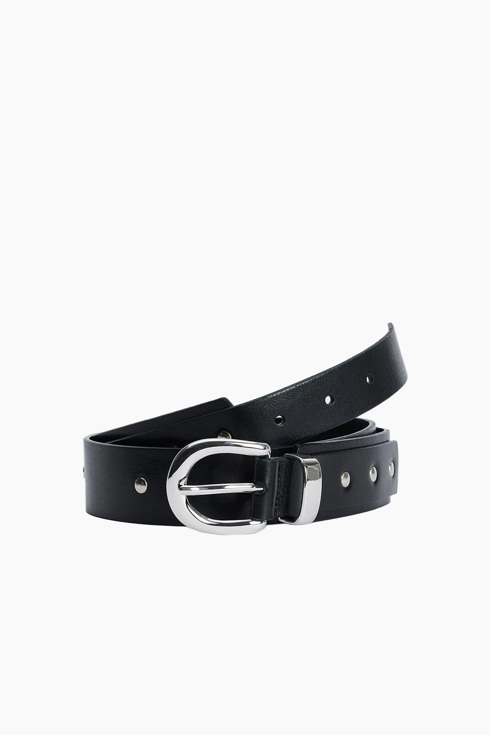 Sunflower Black Stud Leather Belt