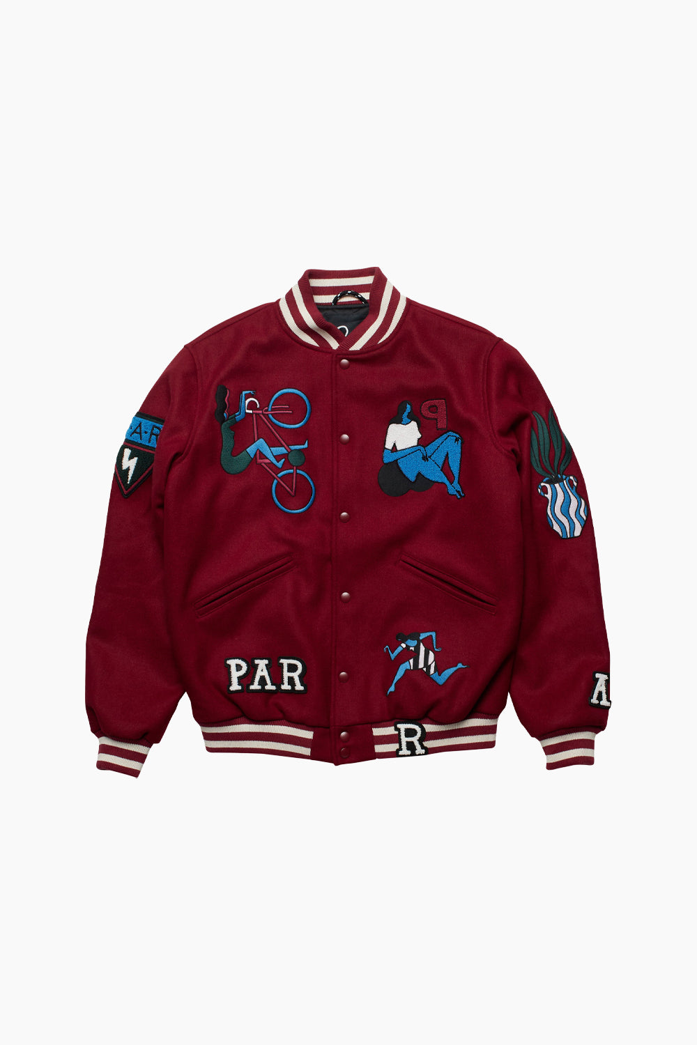 By Parra Run Sit & Bike Varsity Jacket