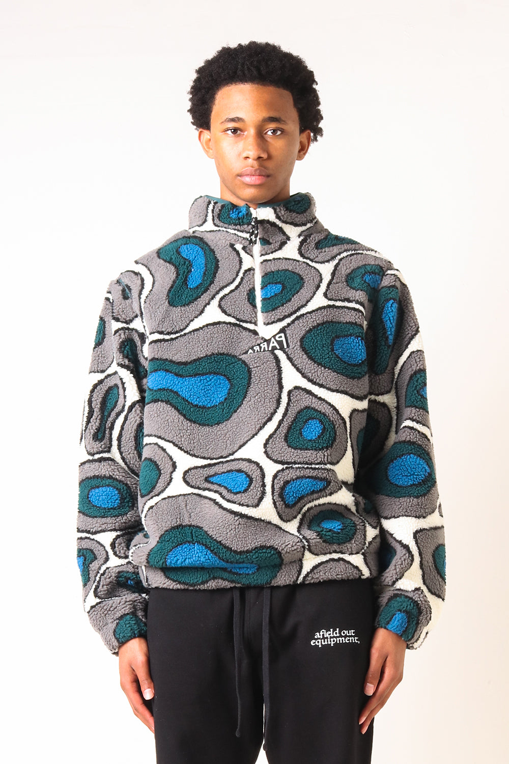 By Parra Amethist Geode Polar Fleece Pull Over