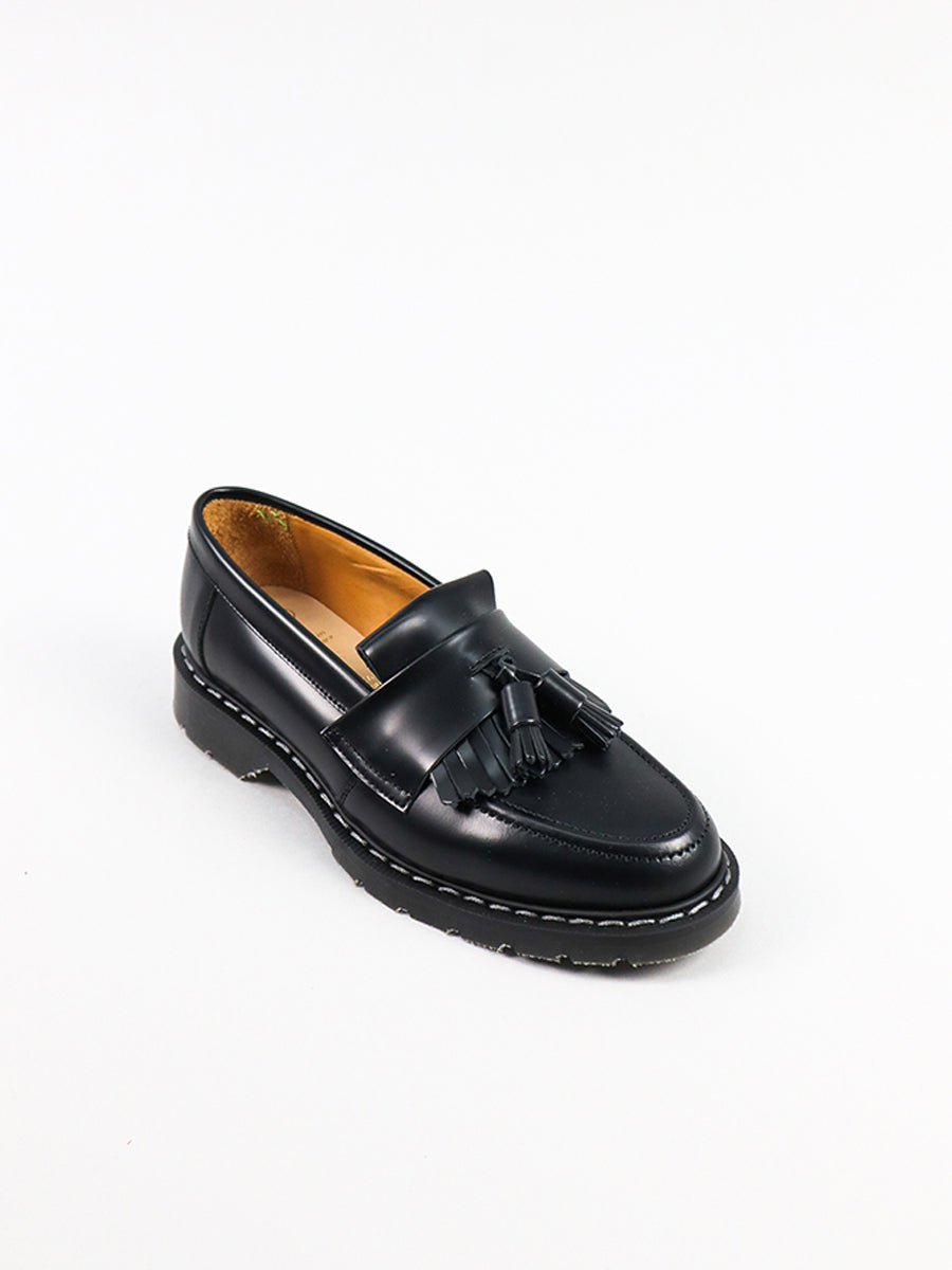 Black Hi-Shine Tassel Loafer