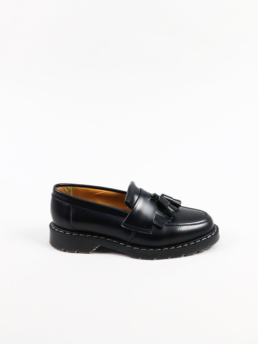 Black Hi-Shine Tassel Loafer