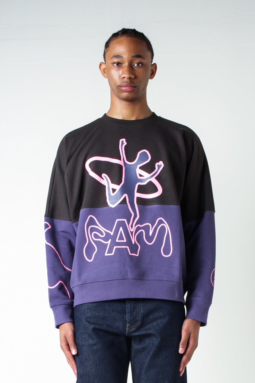 Perks & Mini Disc Man Panelled Crewneck