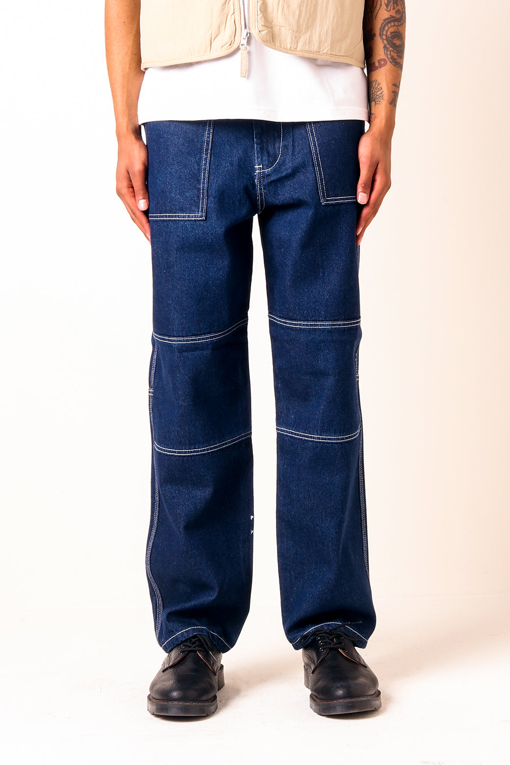 Pop Trading Company Farm Pant Rinsed Denim