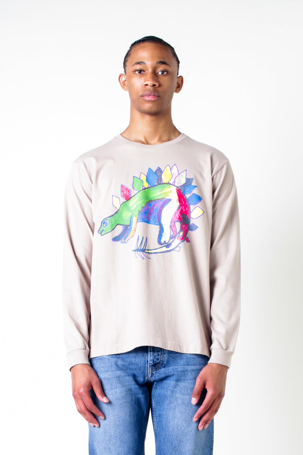 Good Morning Tapes LSD World Peace Dinosaur Long Sleeve T-Shirt