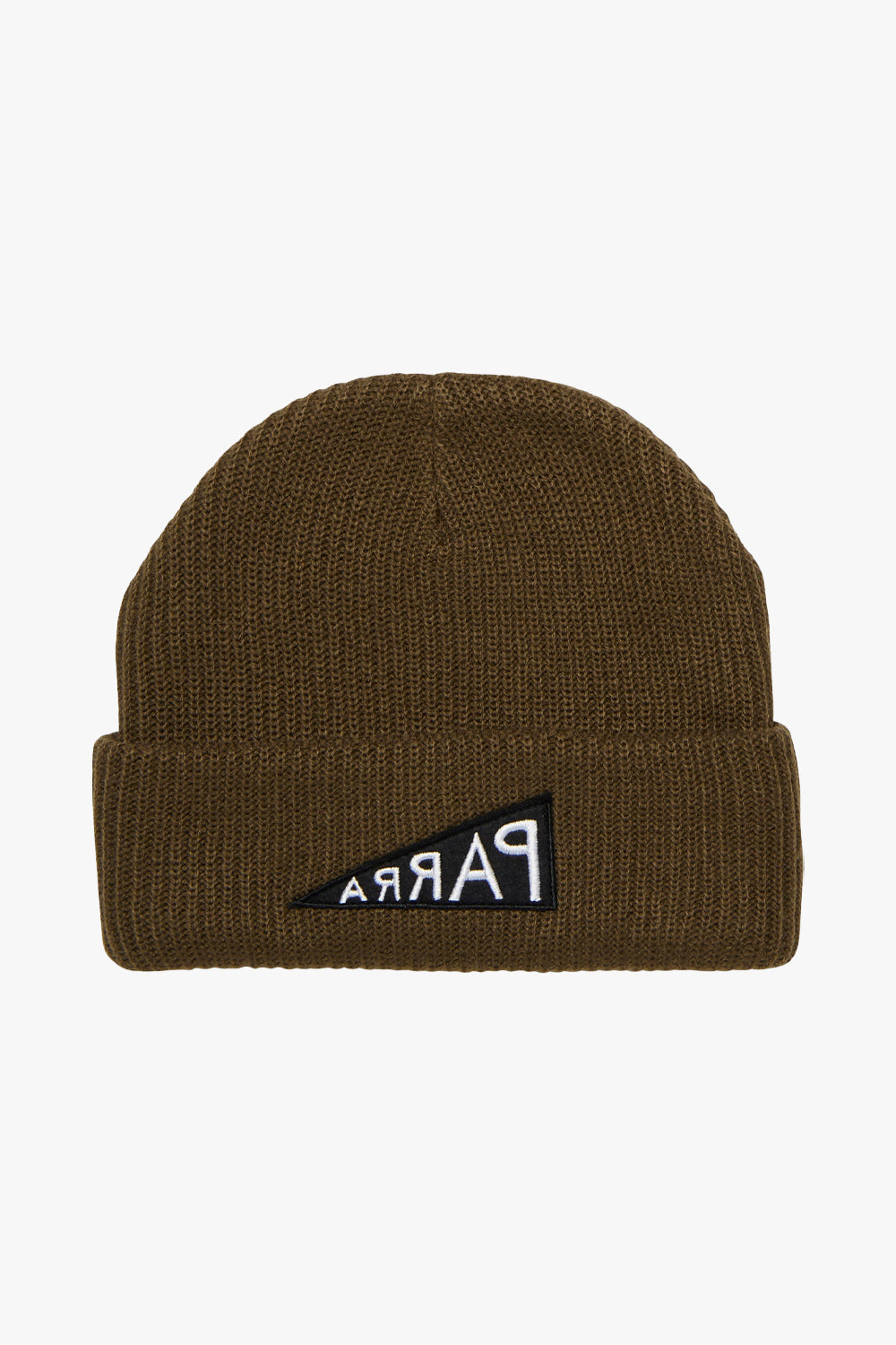 By Parra Mirrored Flag Logo Beanie Camel