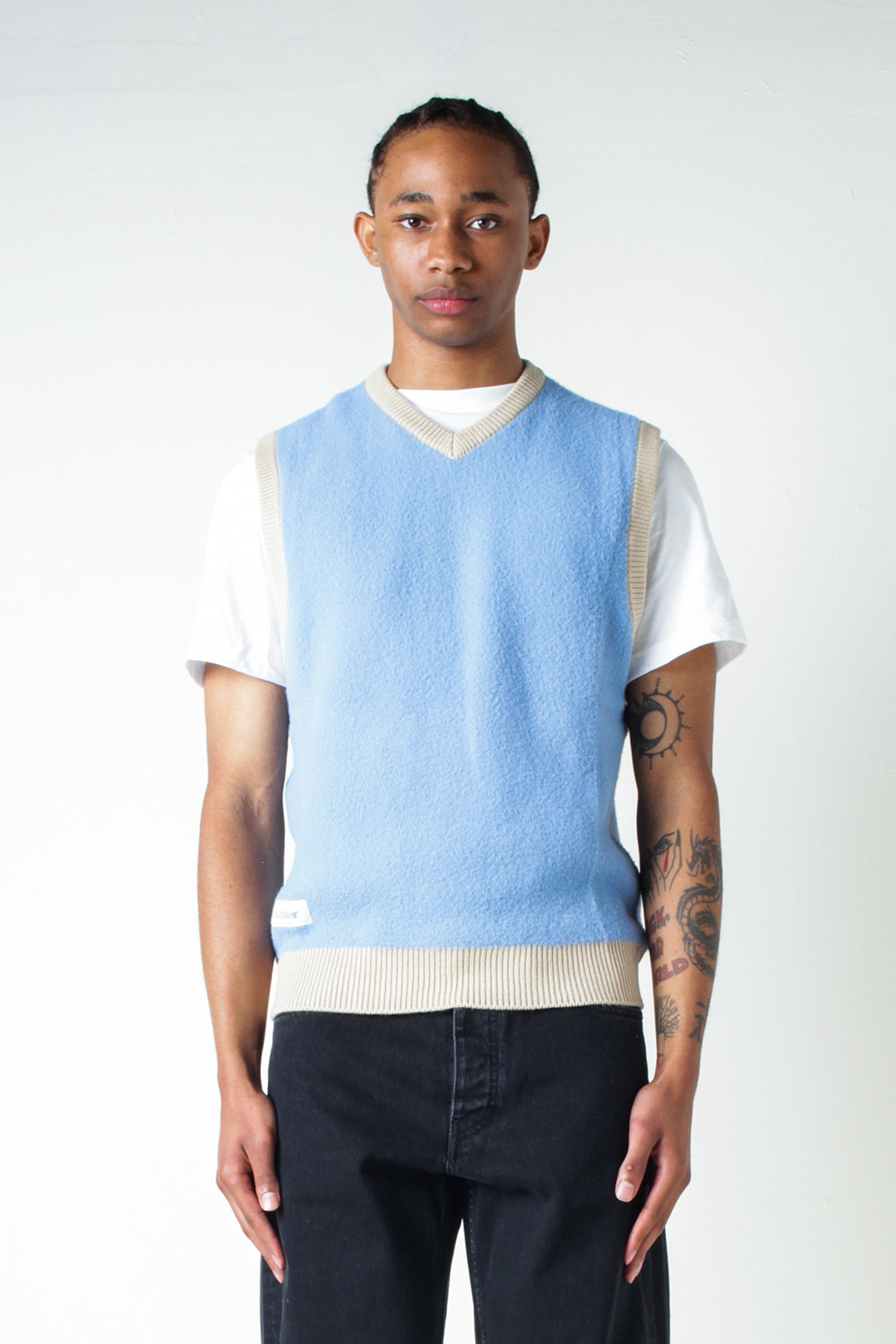 Butter Goods Mohair Knit Vest Dusk Blue