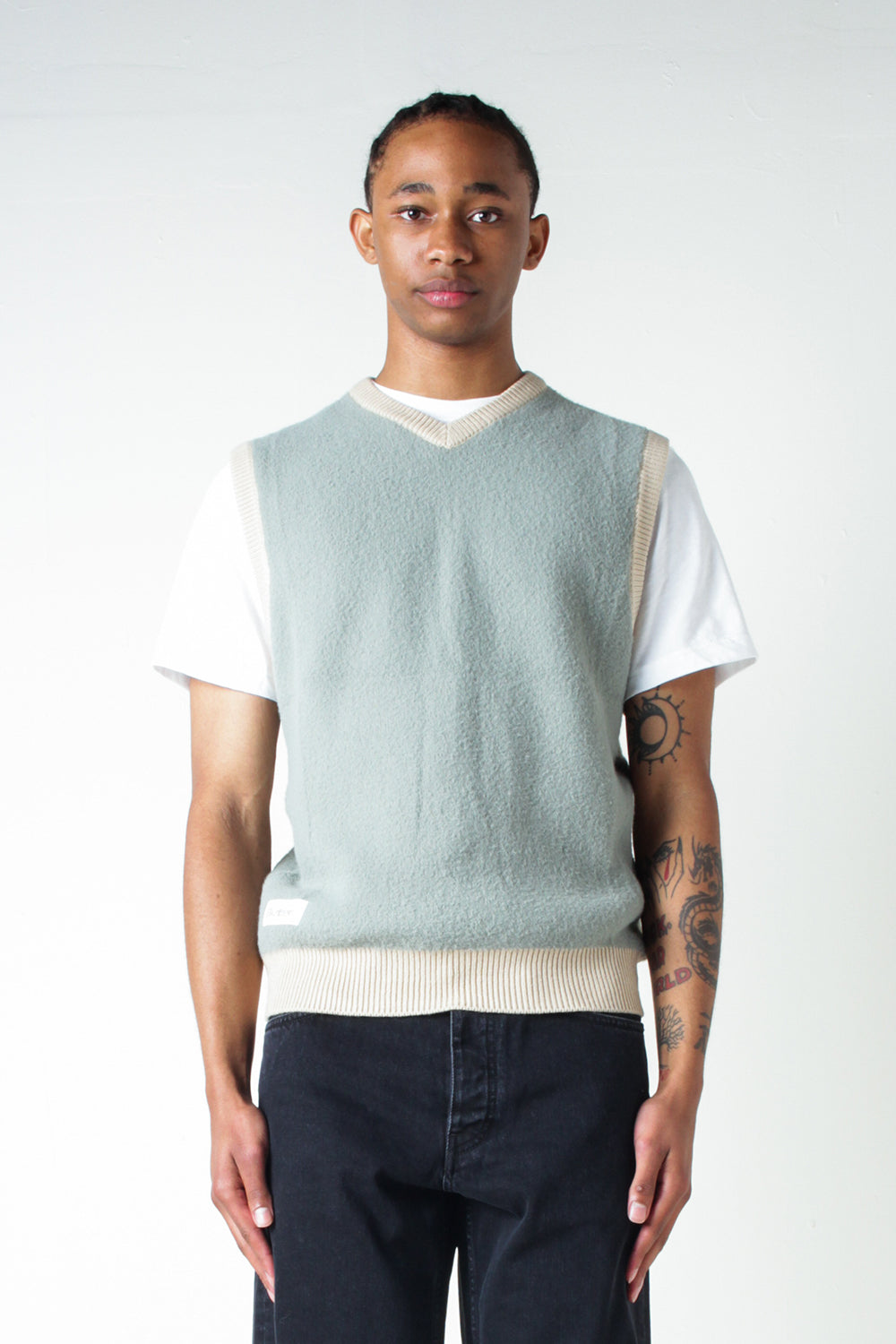 Butter Goods Mohair Knit Vest Grass