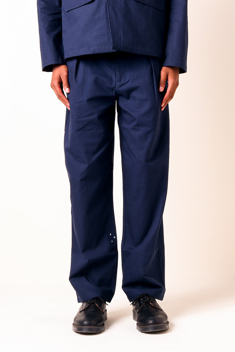 Pop Trading Company Navy Hewitt Suit Pant