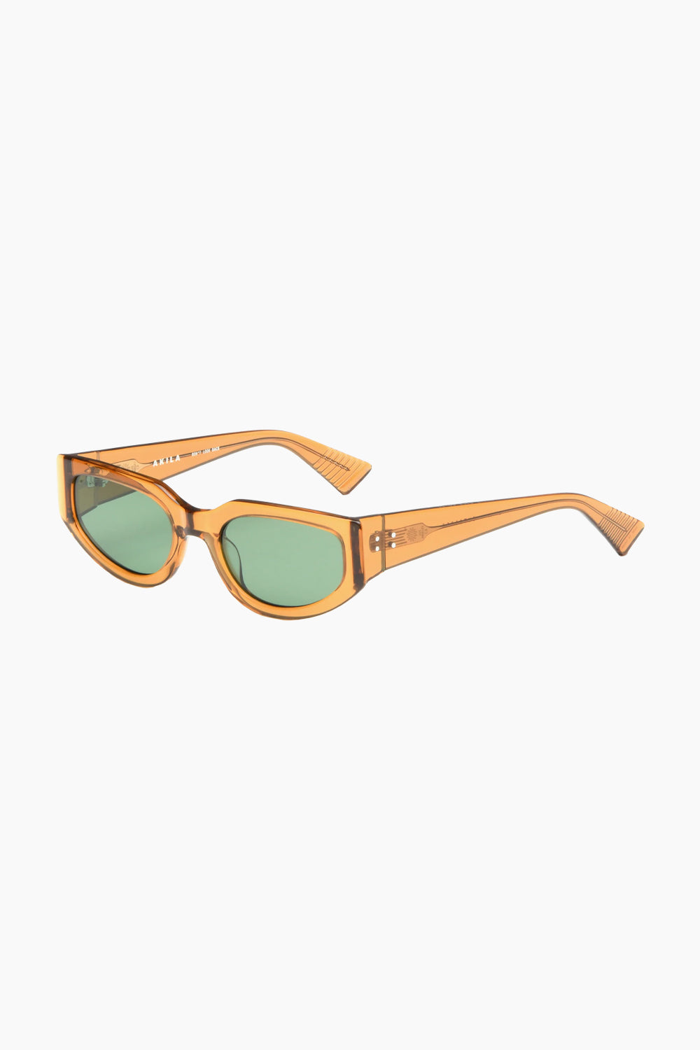 Akila Caramel Outsider Sunglasses Green Tint