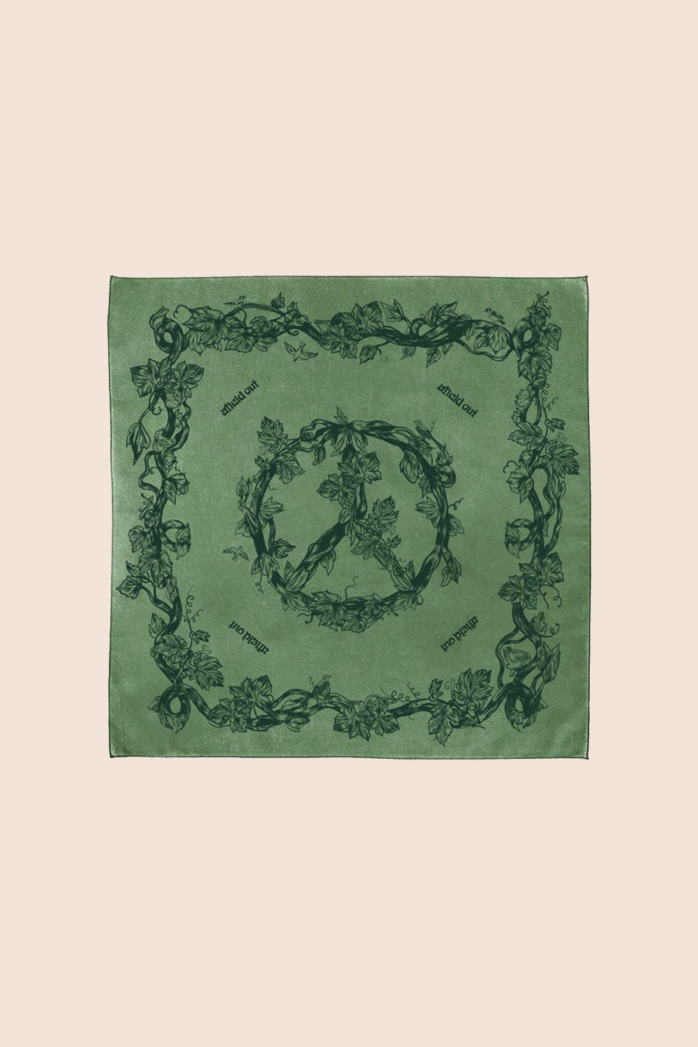 Afield Out Peace Tee Bandana - Green