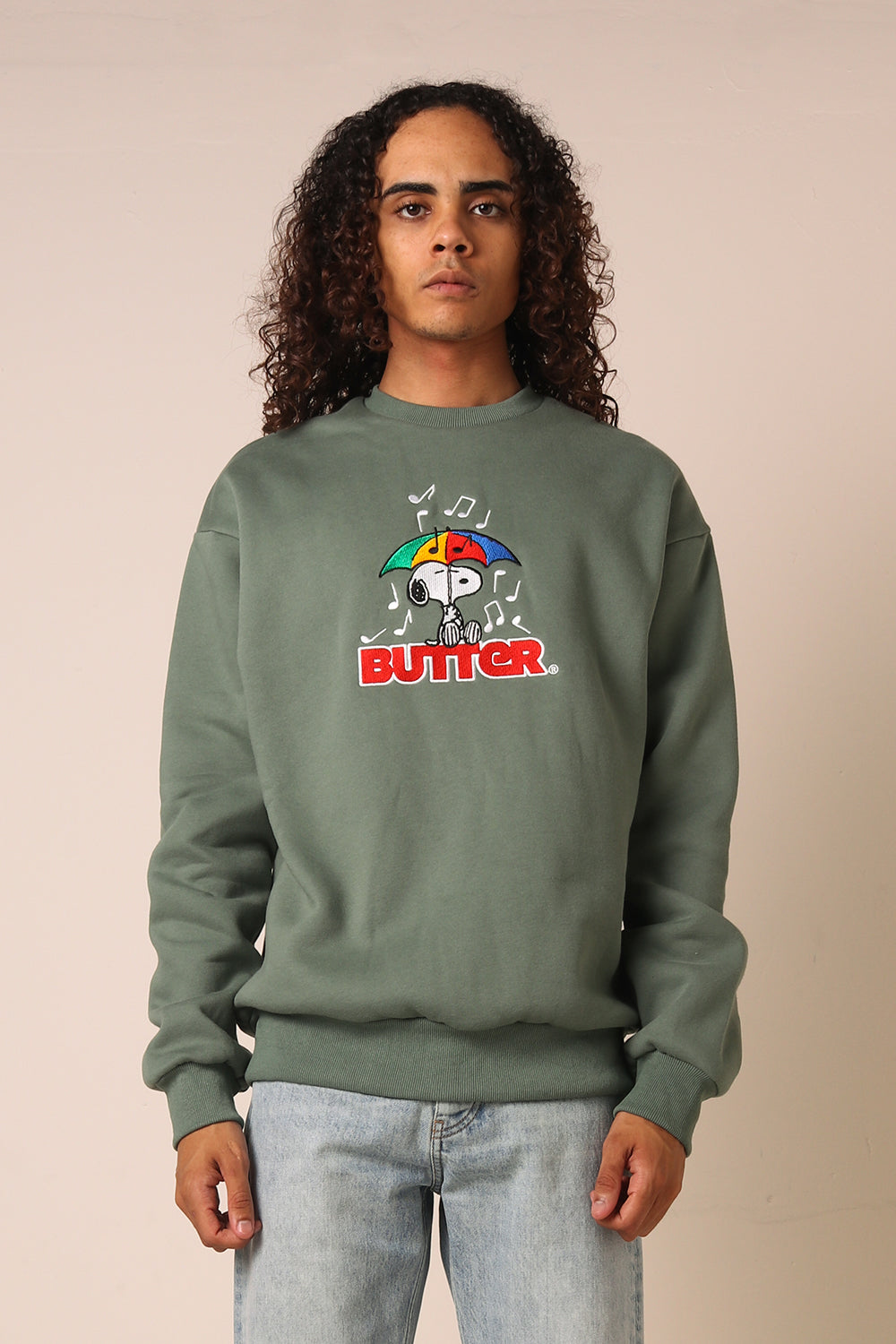 Butter Goods Umbrella Embroidered Crewneck Sweatshirt