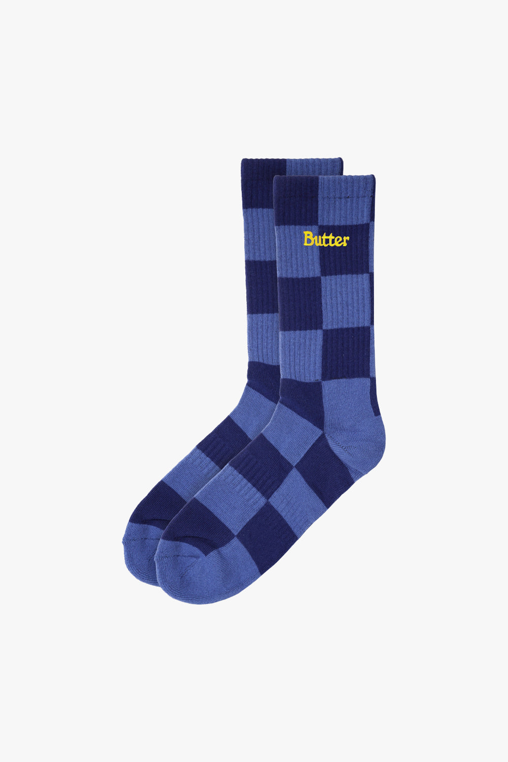 Butter Goods Checkered Socks Navy