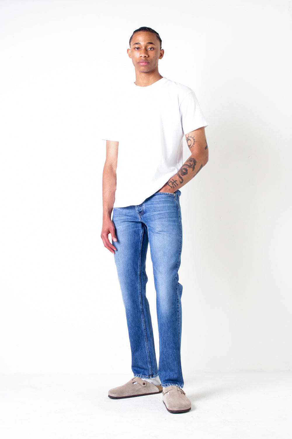 Sunflower Straight Jeans Vintage Blue Wash