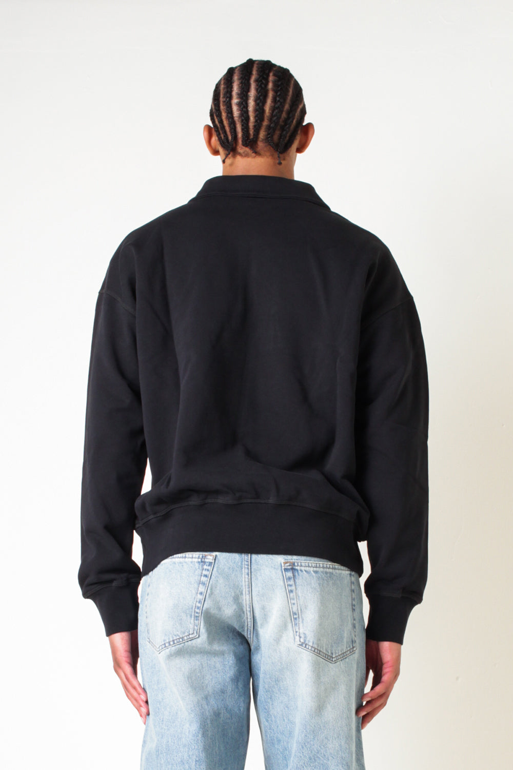 Sunflower Collared Half Zip Sweatshirt Black