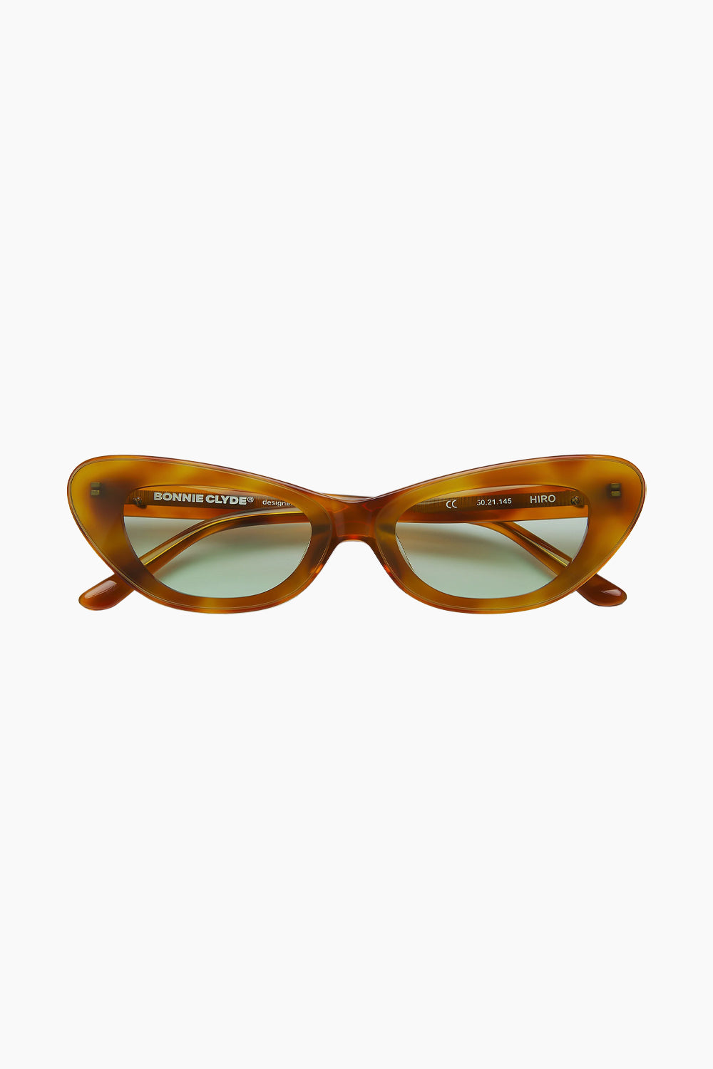 Bonnie Clyde Tortoise Hiro Sunglasses Green Tint