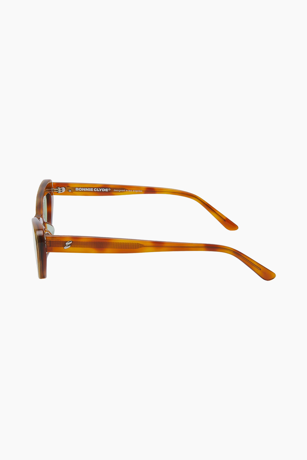 Bonnie Clyde Tortoise Hiro Sunglasses Green Tint