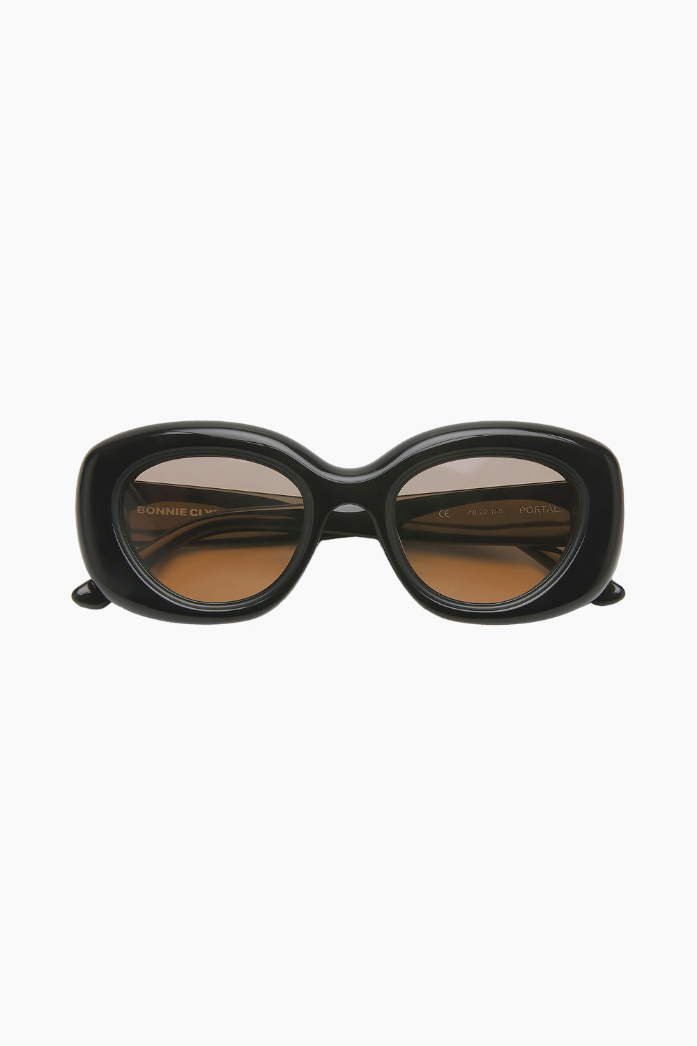 Bonnie Clyde Black Portal Sunglasses Orange Tint