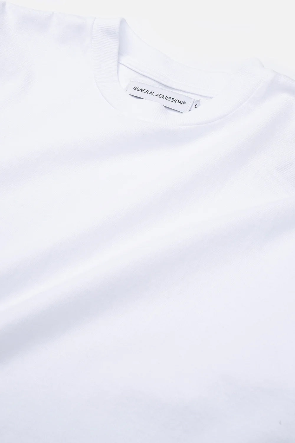 General Admission White Loose Knit Short Sleeve T-Shirt